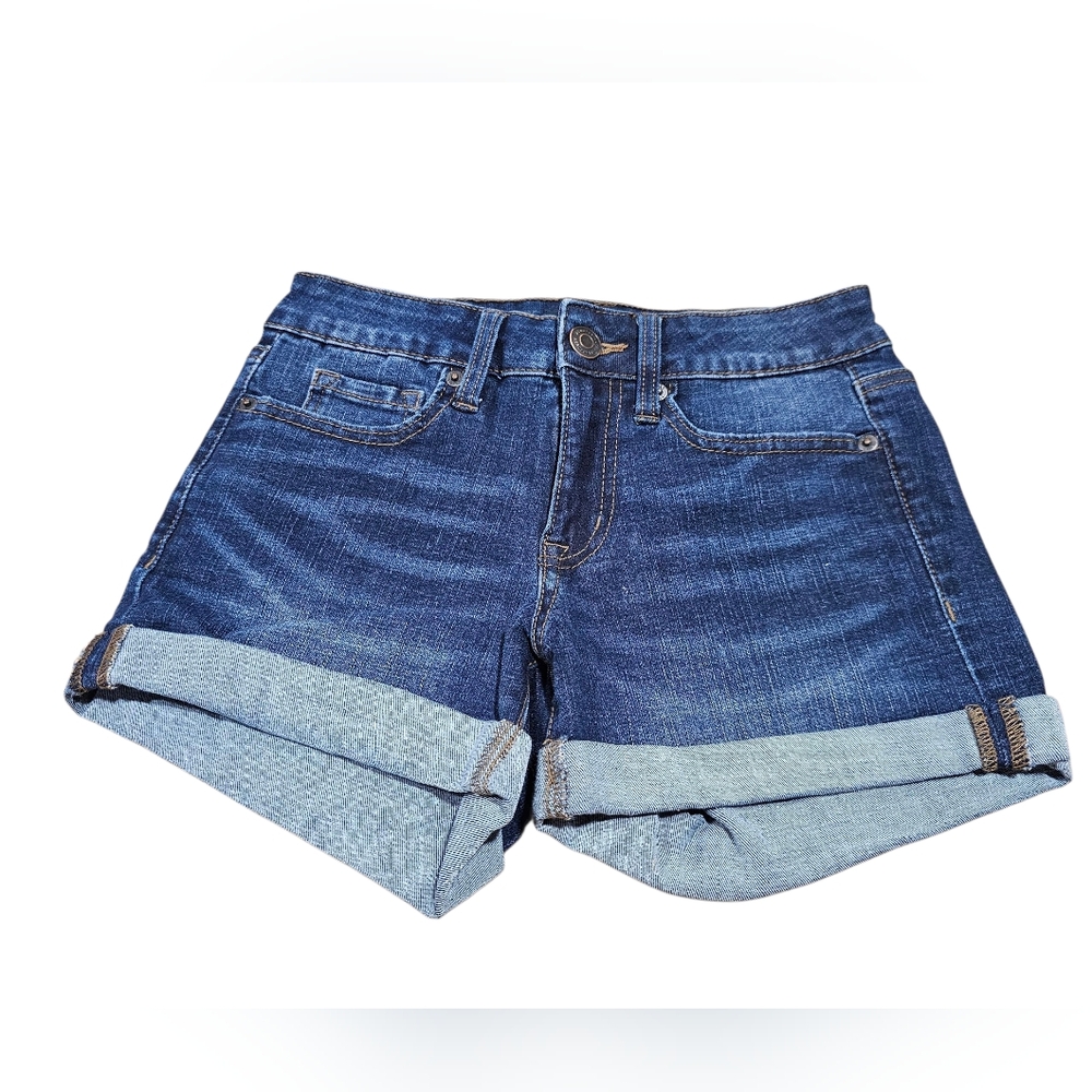 Classic Low Rise‎ Midi Aero Blue Jean Shorts for Women Size 2